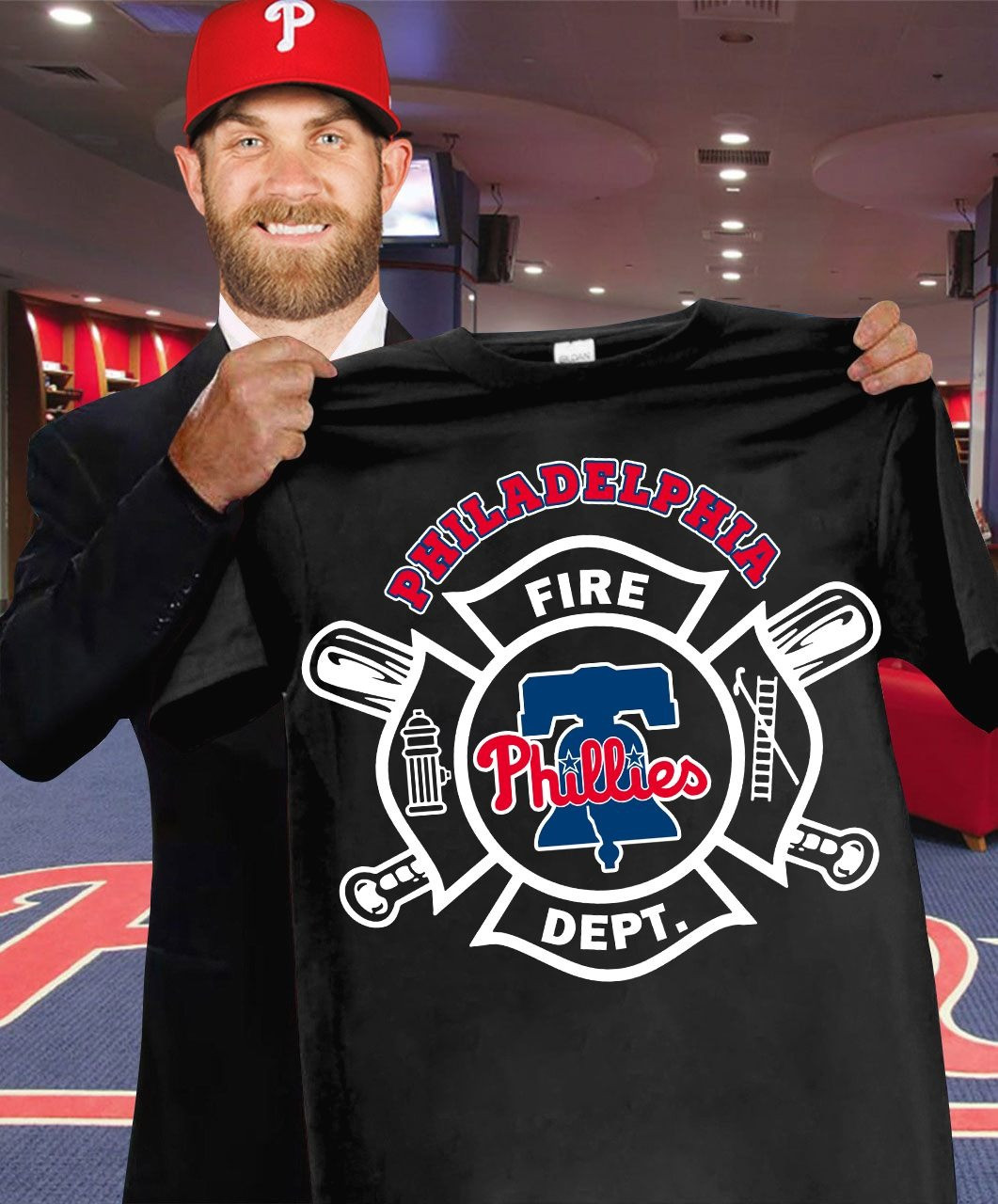 Philadelphia Phillies Honor Firefighters Fire Dept T-Shirt Baseball Lovers Phillies Fan Gifts
