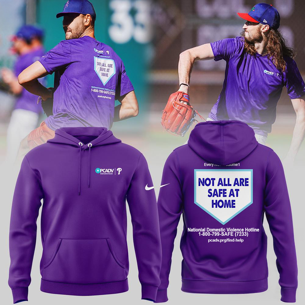 Philadelphia Phillies Limited Edition Domestic Violence Awareness Hoodie Baseball Fan Gifts