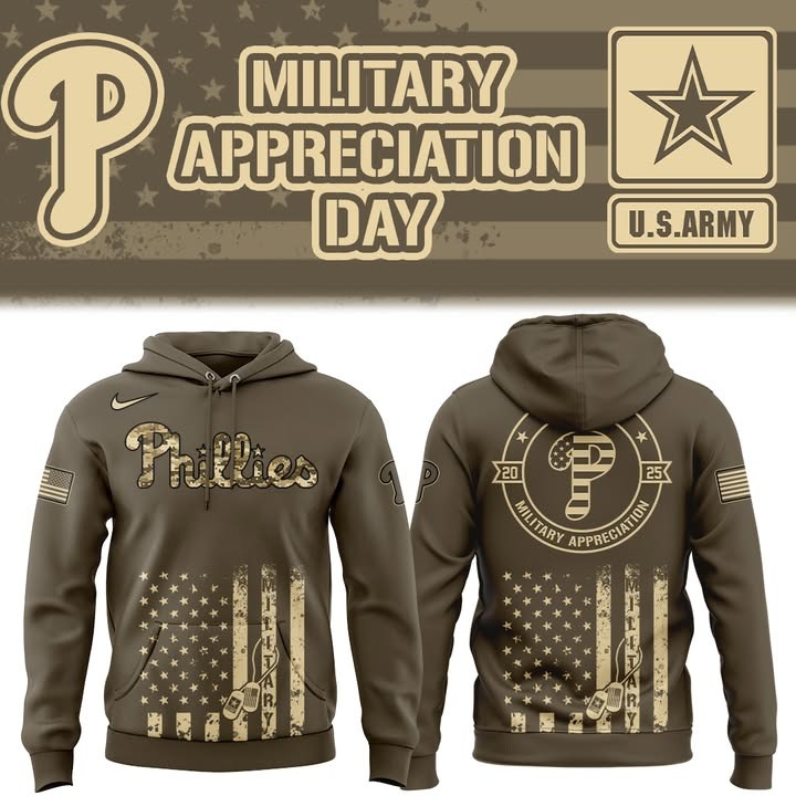 Philadelphia Phillies Military Appreciation Day Limited Edition Hoodie Phillies Merch Best Gifts For Baseball Players