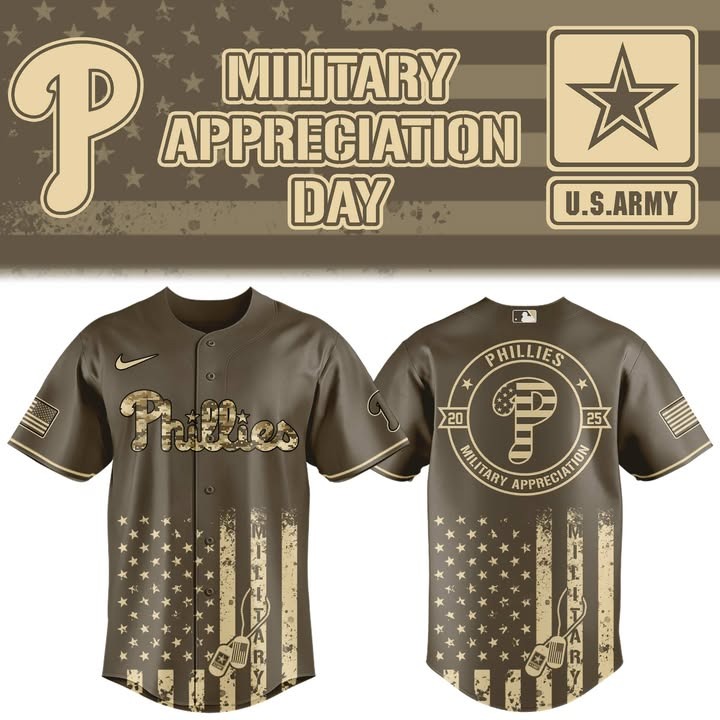 Philadelphia Phillies Military Appreciation Day Limited Edition Jersey Phillies Merch Best Gift For Baseball Lover