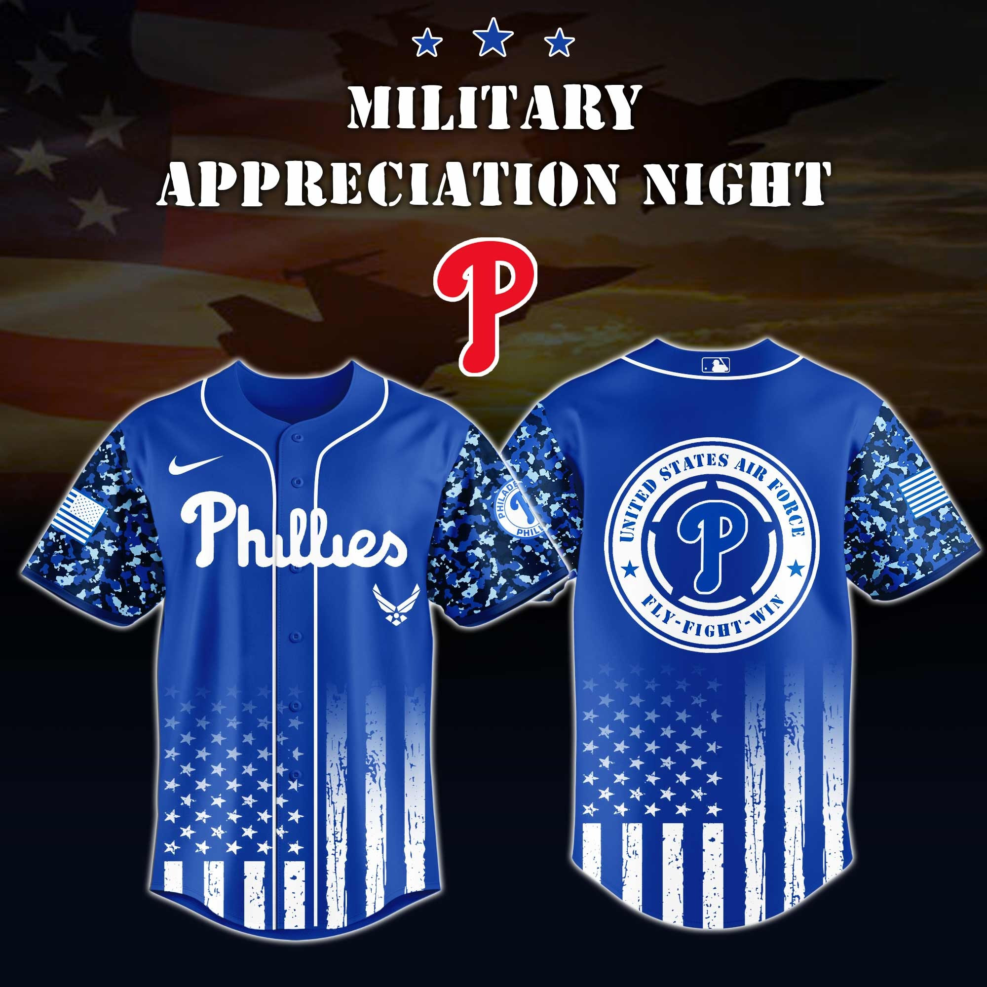 Philadelphia Phillies MLB x Air Force Military Appreciation Night Jersey Editions Limited Phillies Merch
