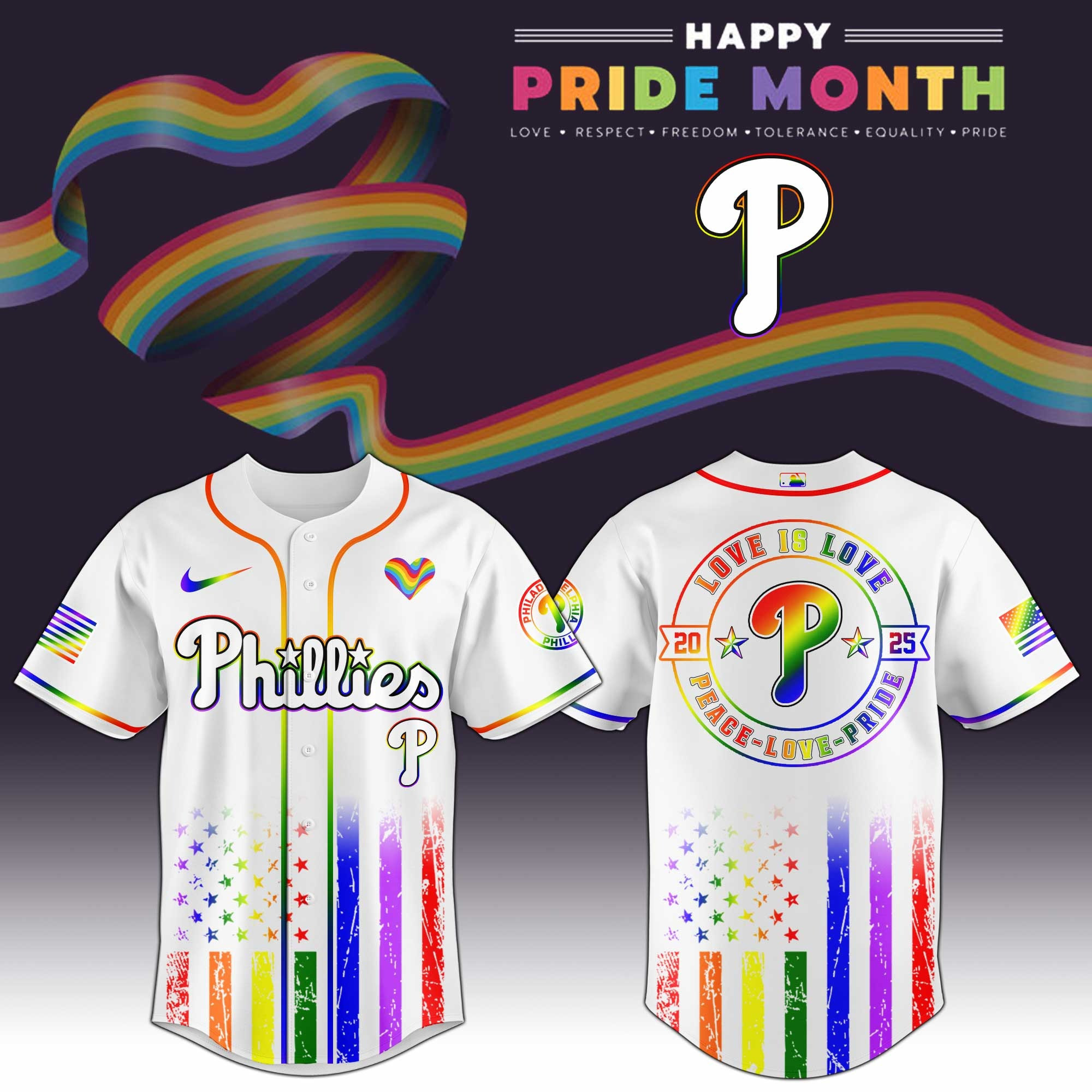 Philadelphia Phillies MLB x Happy Pride Month Limited Edition Jersey 2025 Best Friend Gift