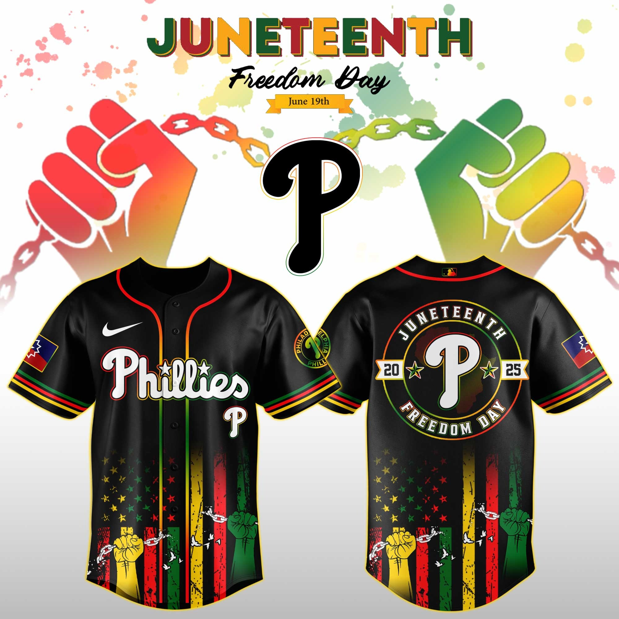Philadelphia Phillies MLB X Juneteenth Day Jersey Edition Jersey 2025 Comfortable Shirt For Him