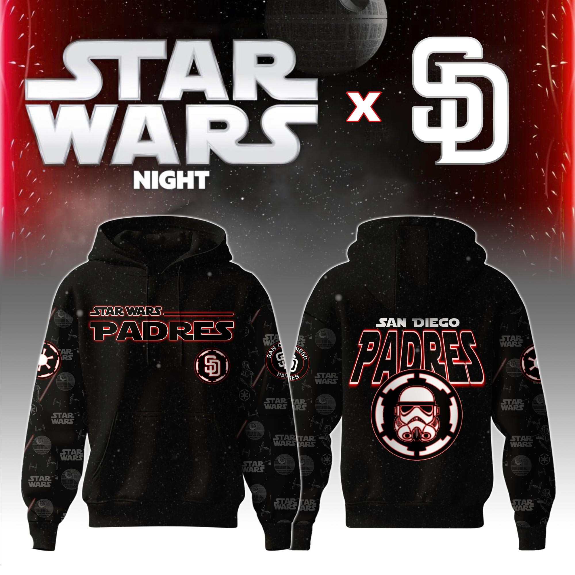 Philadelphia Phillies MLB x Star War Night Special Edition Hoodie 2025 Gifts For Baseball Fans