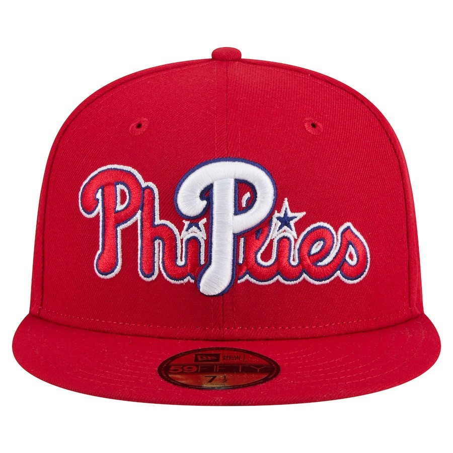 Philadelphia Phillies New Era Overlap Hat MLB 59FIFTY Fitted Hat Cap Baseball Fan Gifts