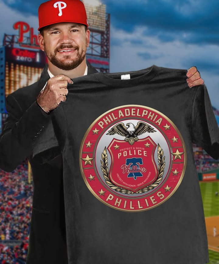 Philadelphia Phillies Protect & Serve Police Shirt Support Police Law Enforcement Fan Gifts