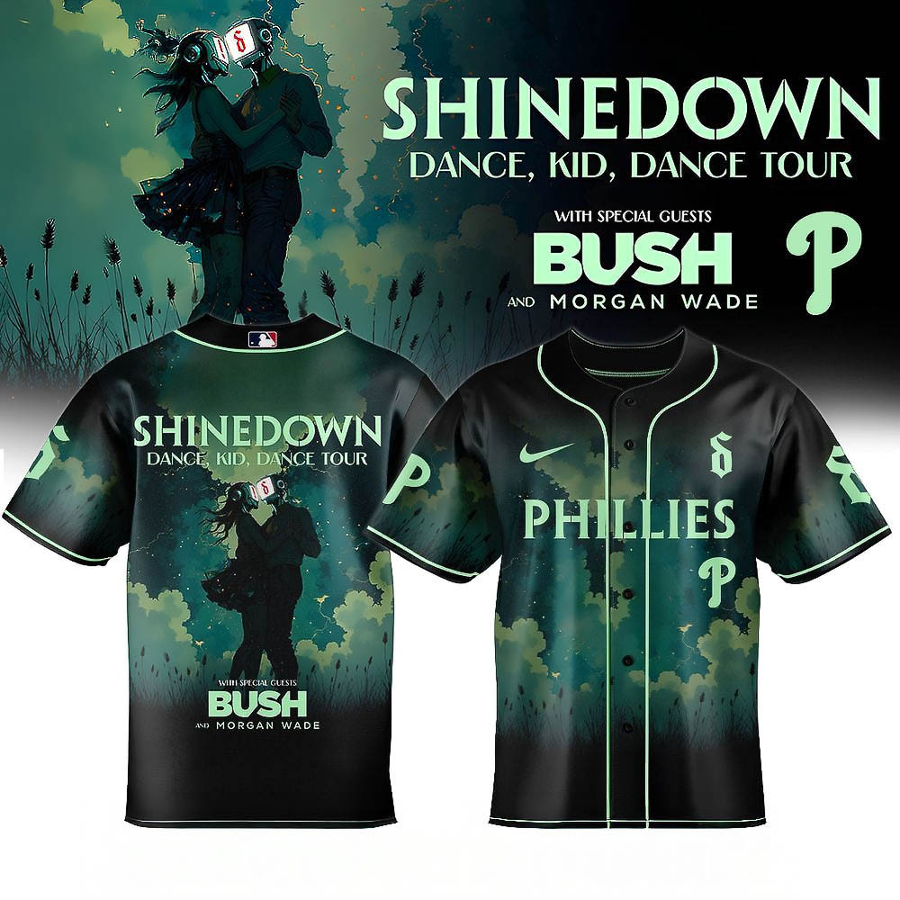 Philadelphia Phillies Shinedown Dance Kid Dance Tour 2025 Baseball Jersey Best Gift For Baseball Fans