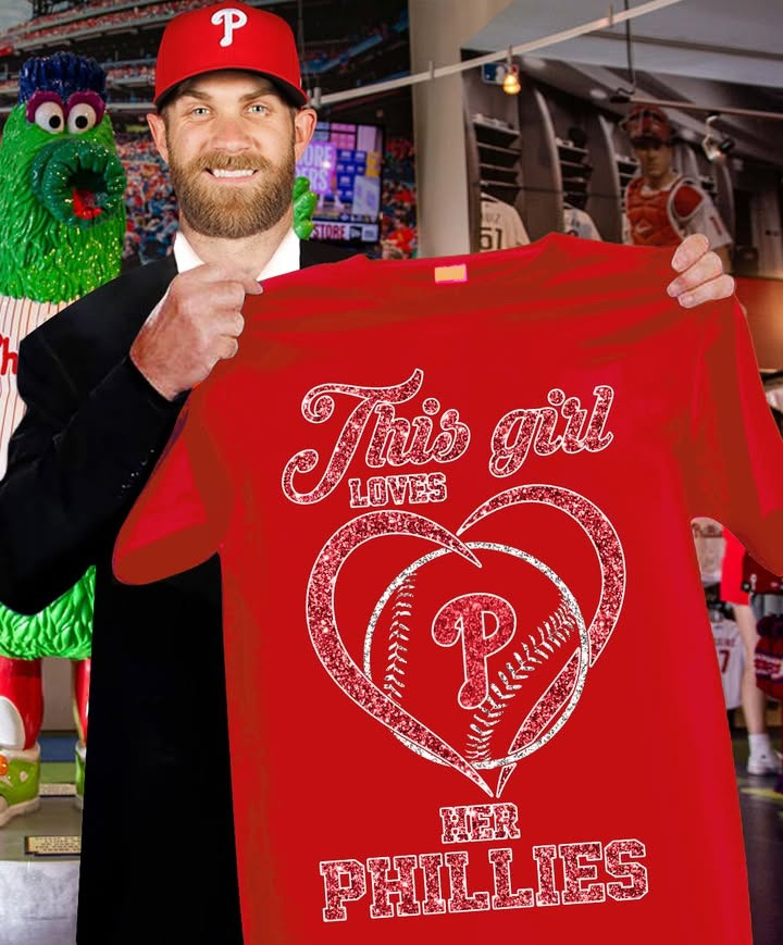 Philadelphia Phillies Women's T-Shirt This Girl Love Phillies Best Gift For Baseball Lovers