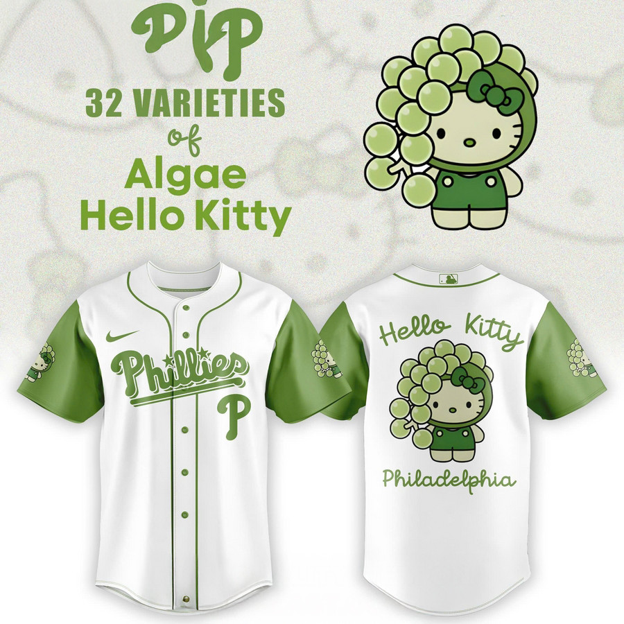 Philadelphia Phillies x 32 Algae Hello Kitty Baseball Jersey Baseball Coach Gift Ideas