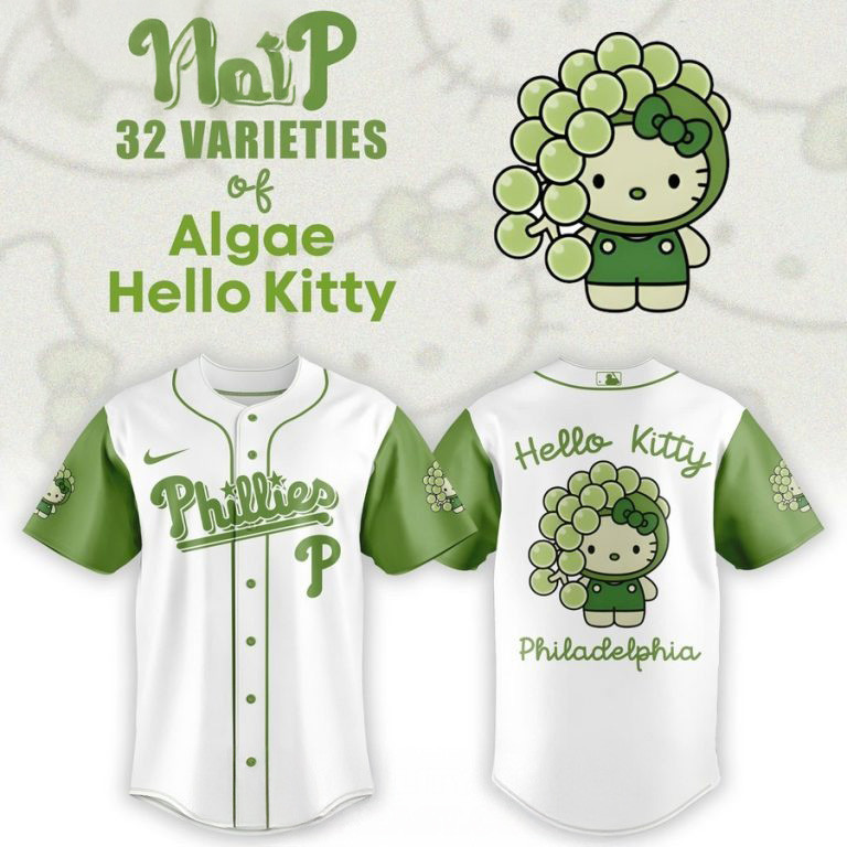 Philadelphia Phillies x 32 Algae Hello Kitty Baseball Jersey Best Gift For A Basketball Fan