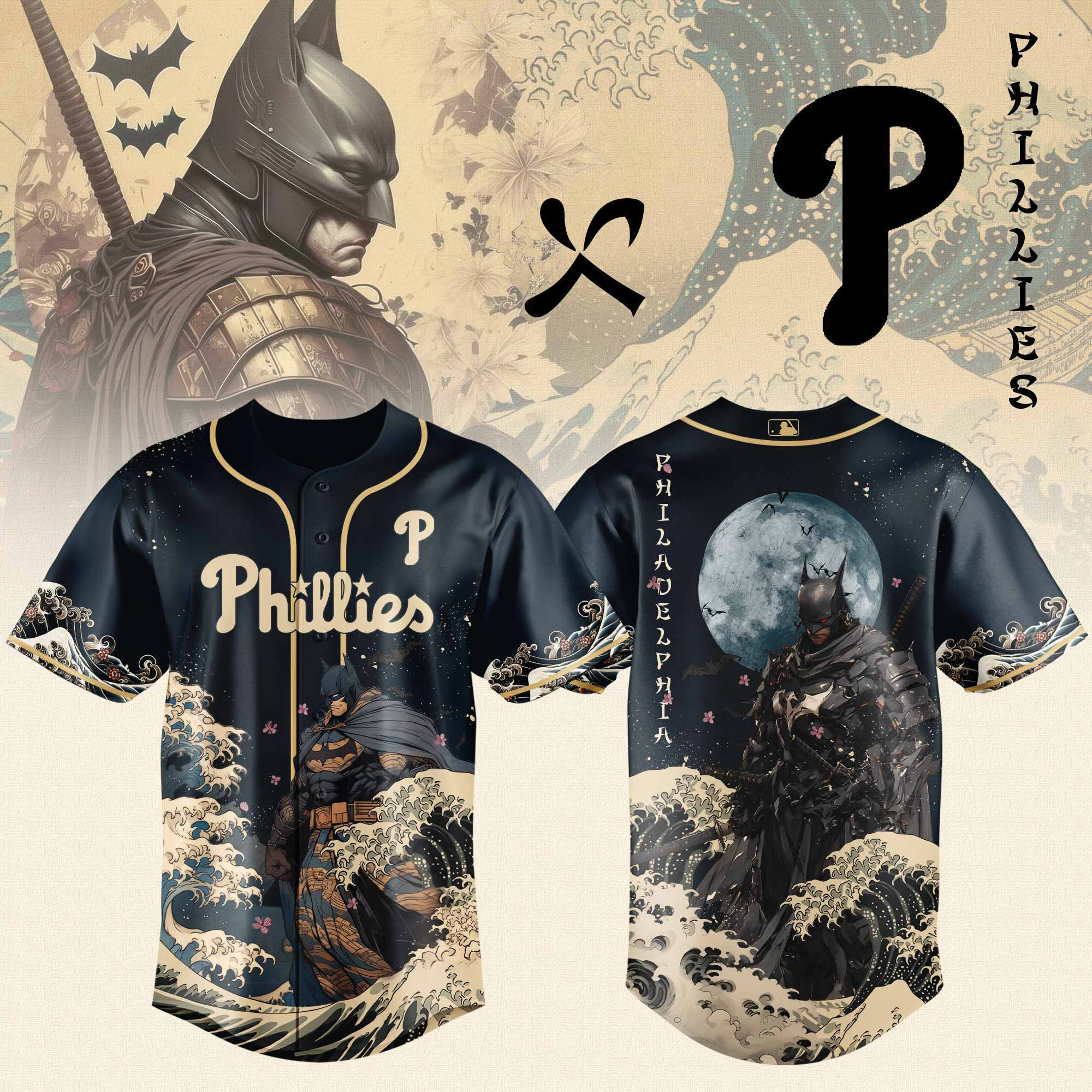 Philadelphia Phillies x Batman Night Limited Edition Jersey 2025 Baseball Team Gift Ideas