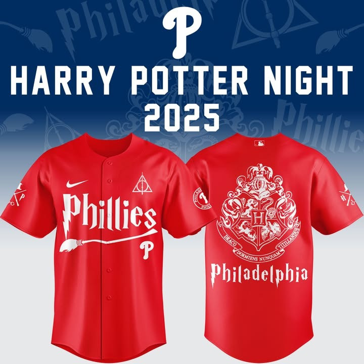 Philadelphia Phillies x Harry Potter Night 2025 Jersey MLB Gifts For Baseball Lovers Fans