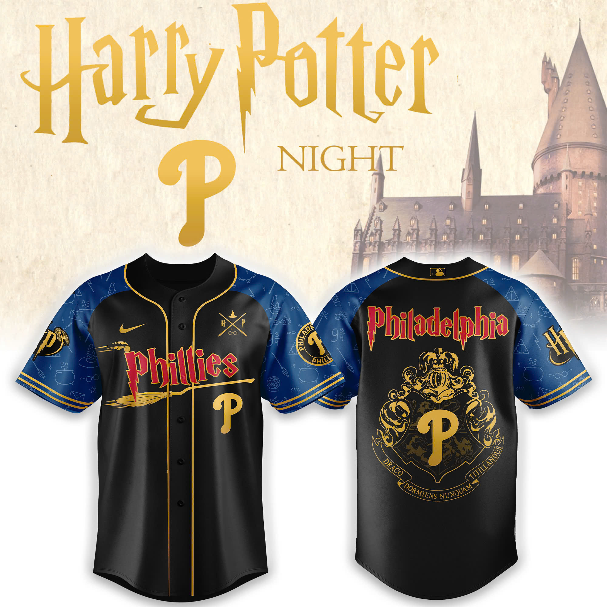 Philadelphia Phillies x Harry Potter Night Heritage Jersey Baseball Team Gift Ideas