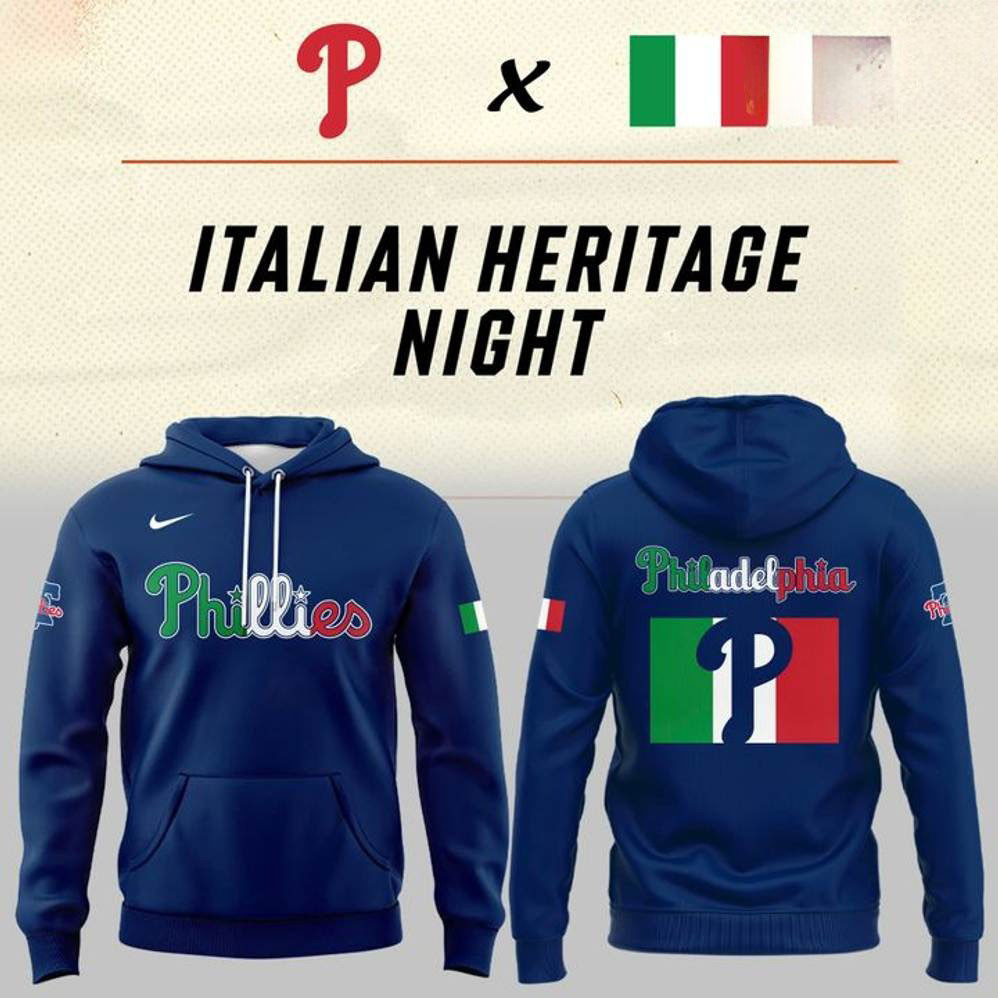 Philadelphia Phillies x Italian Heritage Celebration Special Hoodie Basketball Fan Gift Ideas