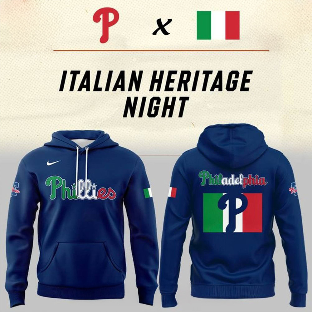 Philadelphia Phillies x Italian Heritage Celebration Special Hoodie Gifts For Baseball Lovers