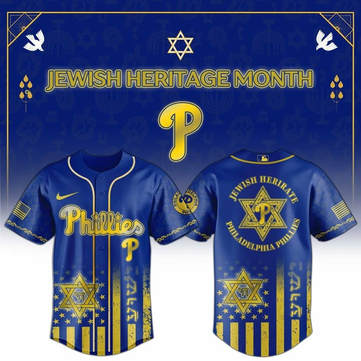 Philadelphia Phillies x Jewish Heritage Night Jersey Phillies Merch Him Gifts