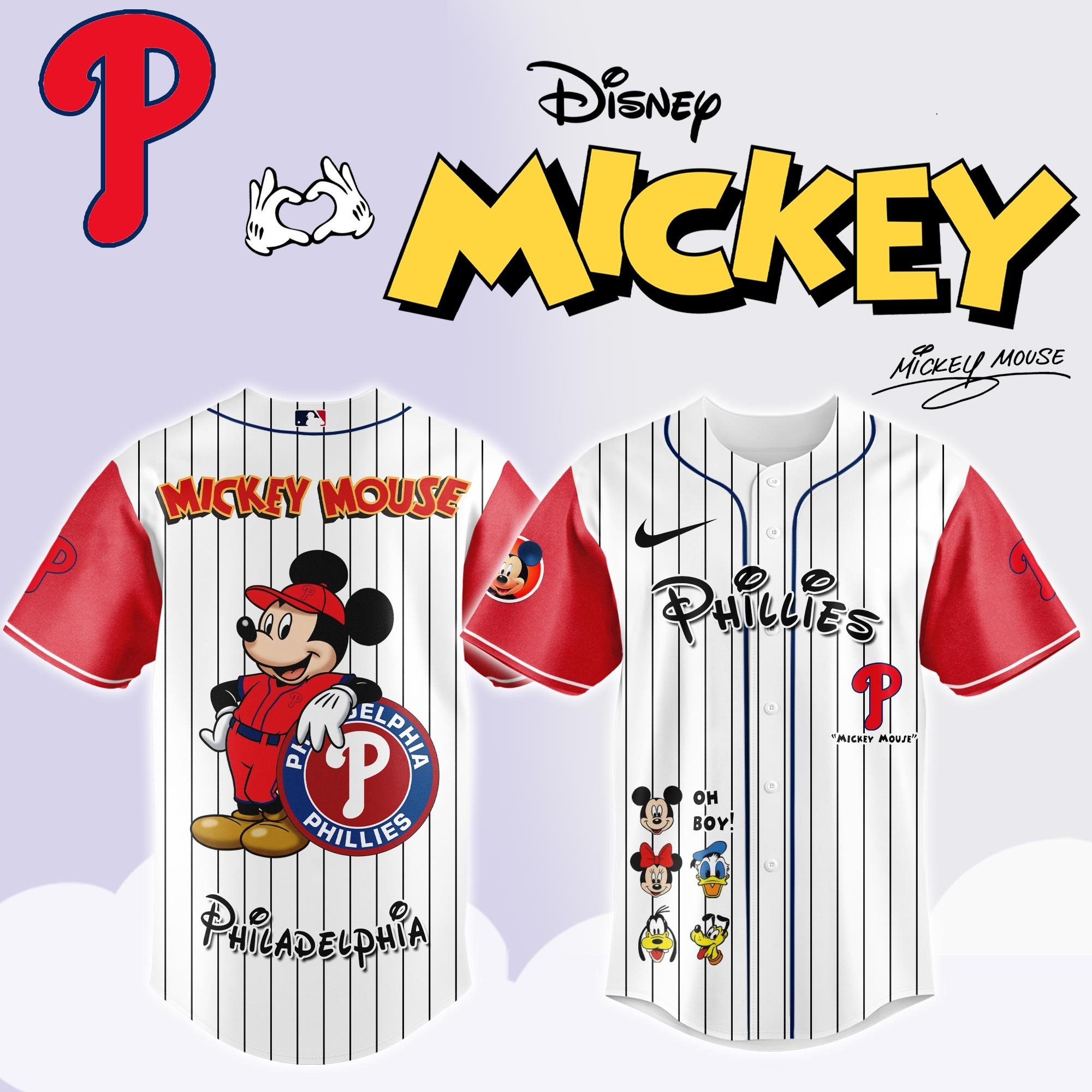 Philadelphia Phillies x Mickey Mouse Game Night Jersey Best Gift For Baseball Lovers