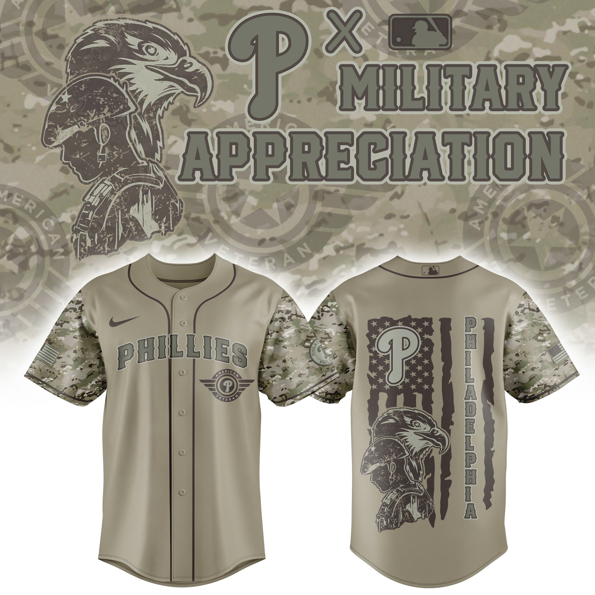 Philadelphia Phillies x Veteran U.S 2025 Baseball Jersey Presents For Baseball Fans