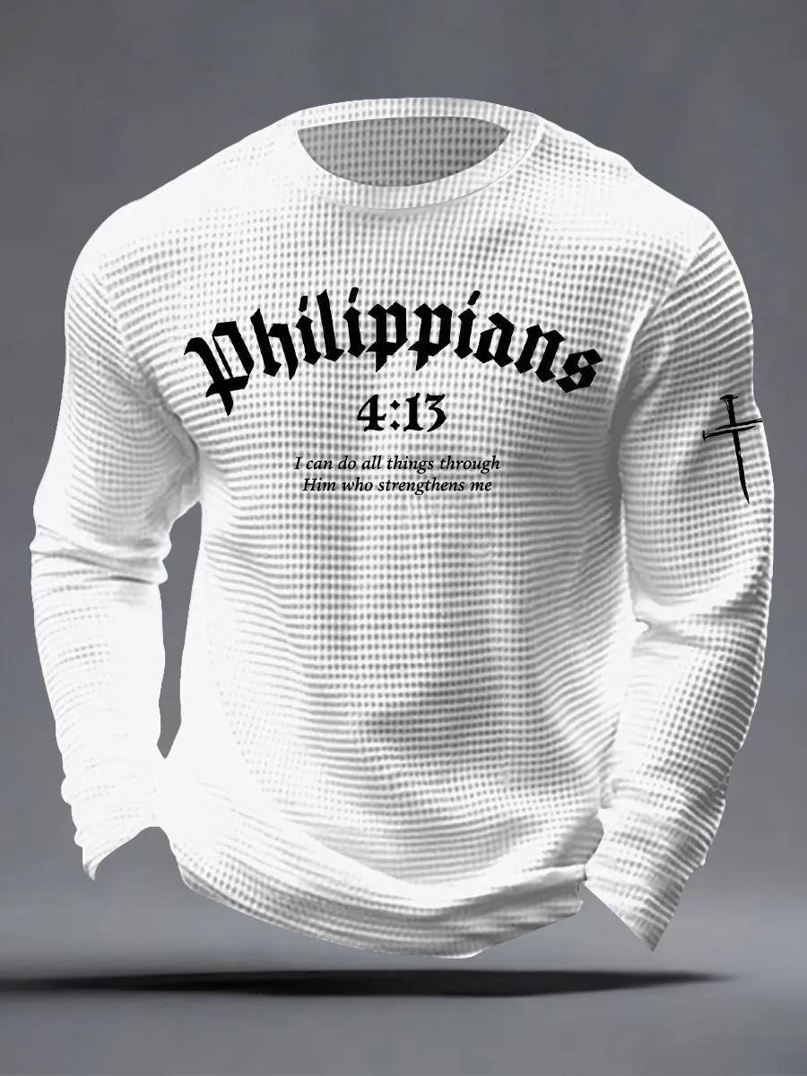 Philippians 4'13 I Can Do All Things Long Sleeve Shirt Christian Faith Apparel Gift For Believers