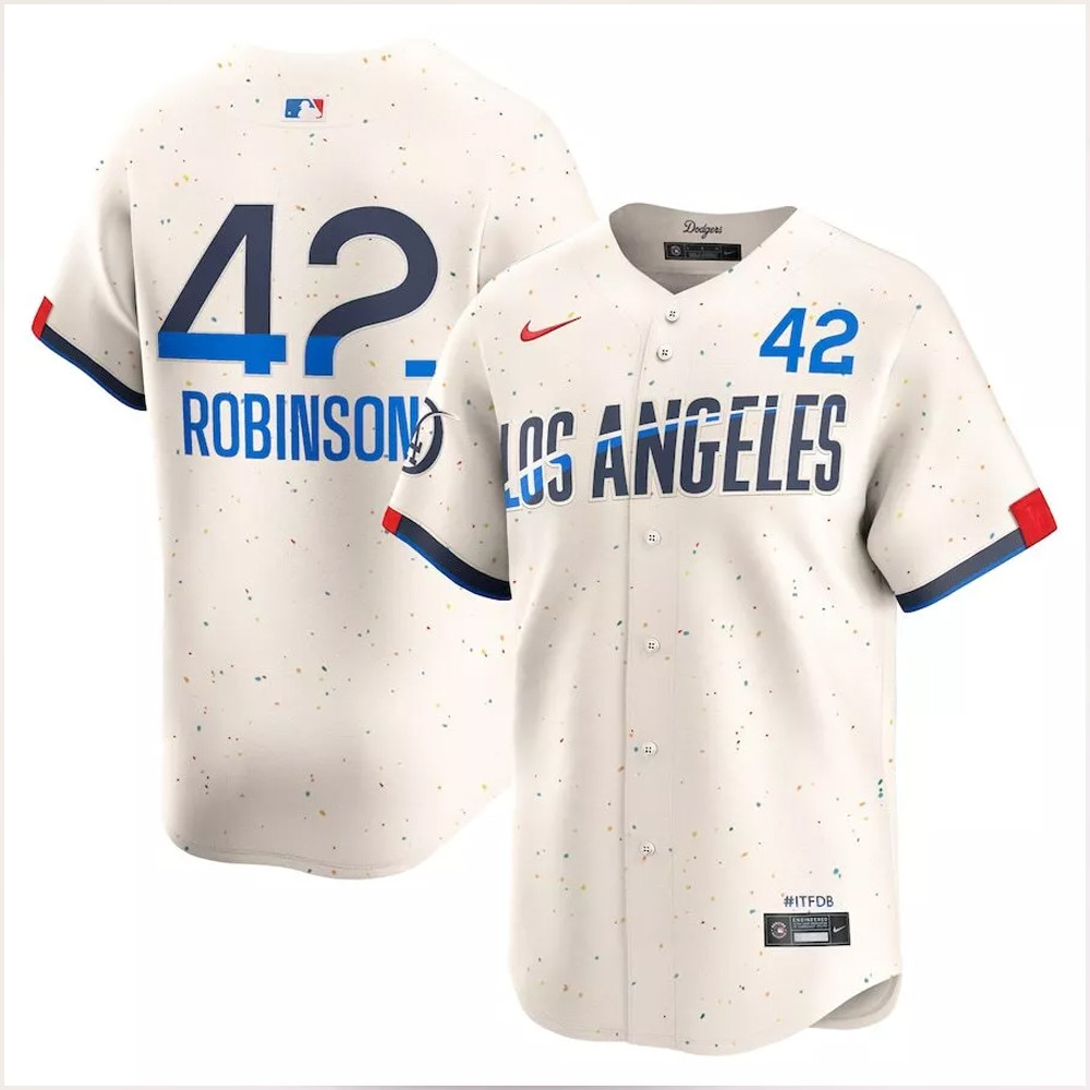Phillies 42 Jersey Los Angeles Dodgers Jackie Robinson Nike 2024 City Connect MLB Jersey
