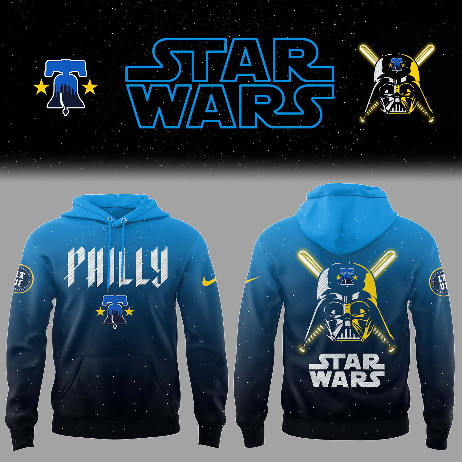 Phillies Baseball 2025 City Connect Phillies x Star Wars Hoodie Gifts For Baseball Fans