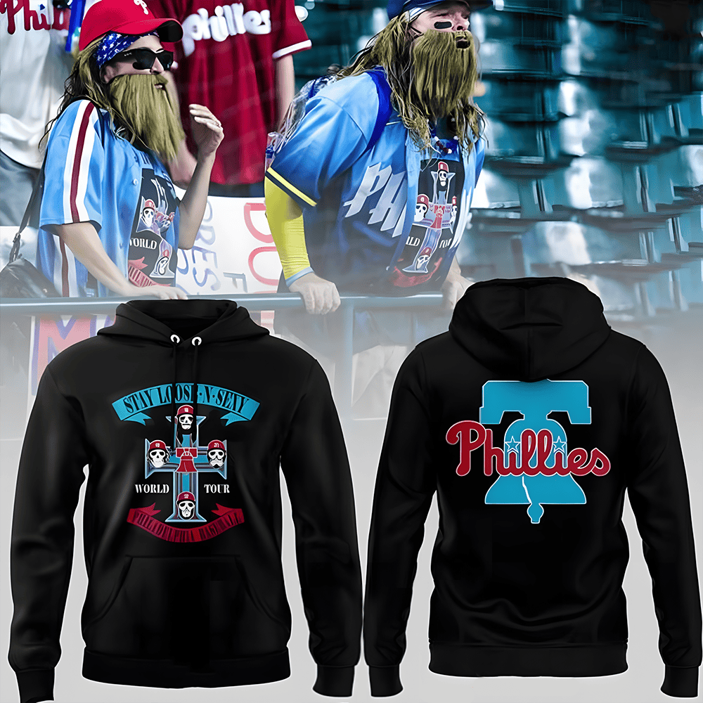 Phillies Baseball x Guns N' Roses Special Hoodie Baseball Lover Gift Ideas