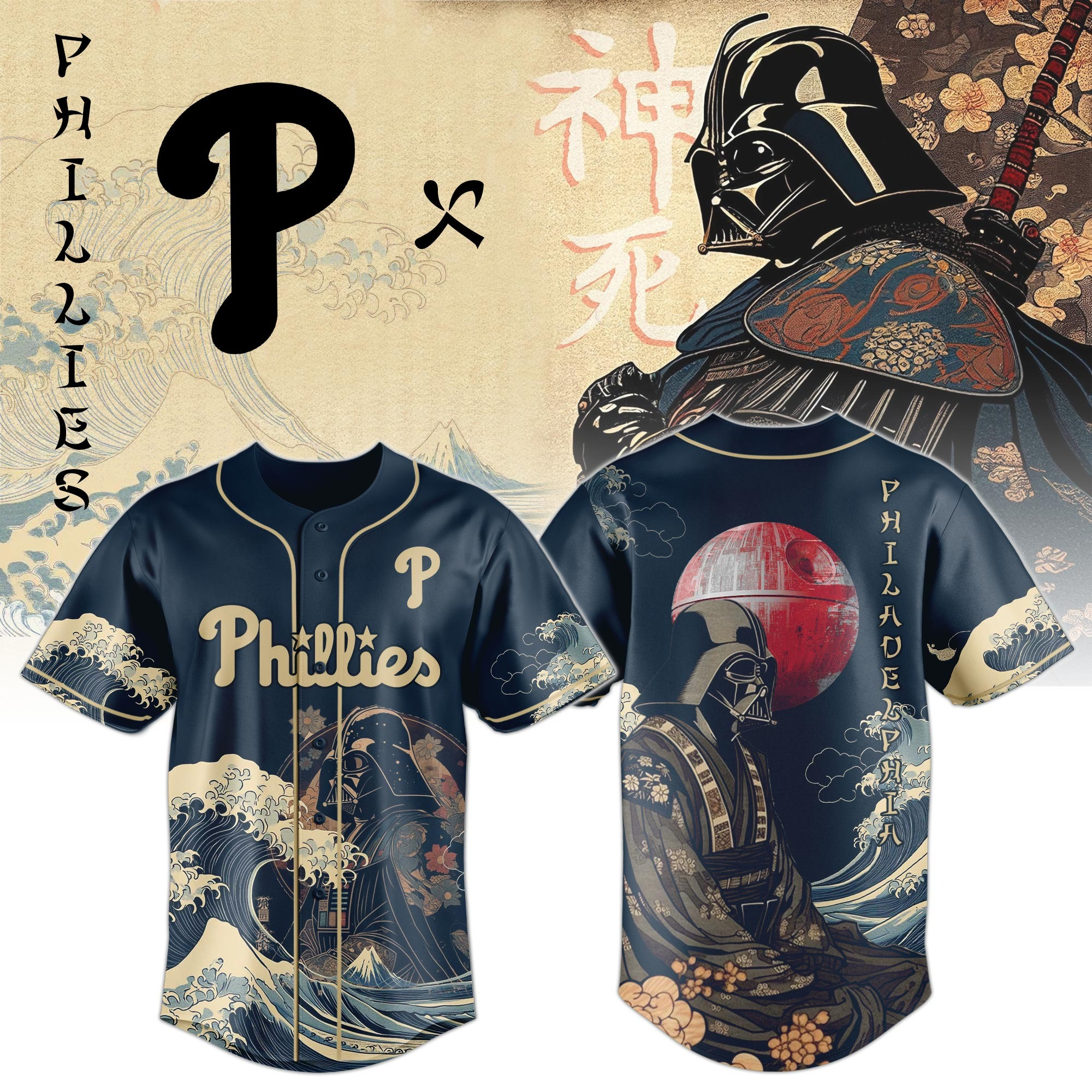 Phillies Darth Vader MLB Jersey Japan Edition 2025 Gift For Sports Collectors