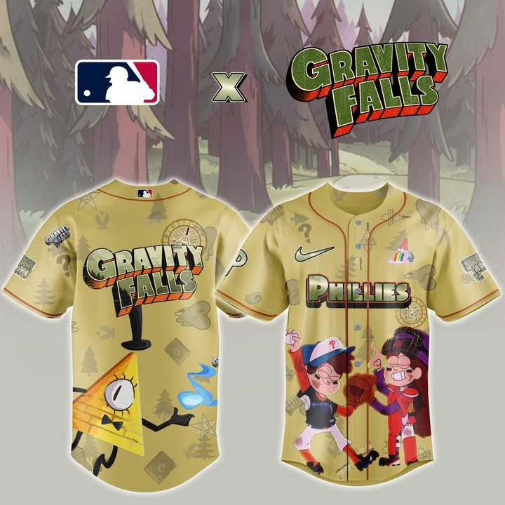 Phillies Gravity Falls Mystery Jersey Presents For Baseball Fans