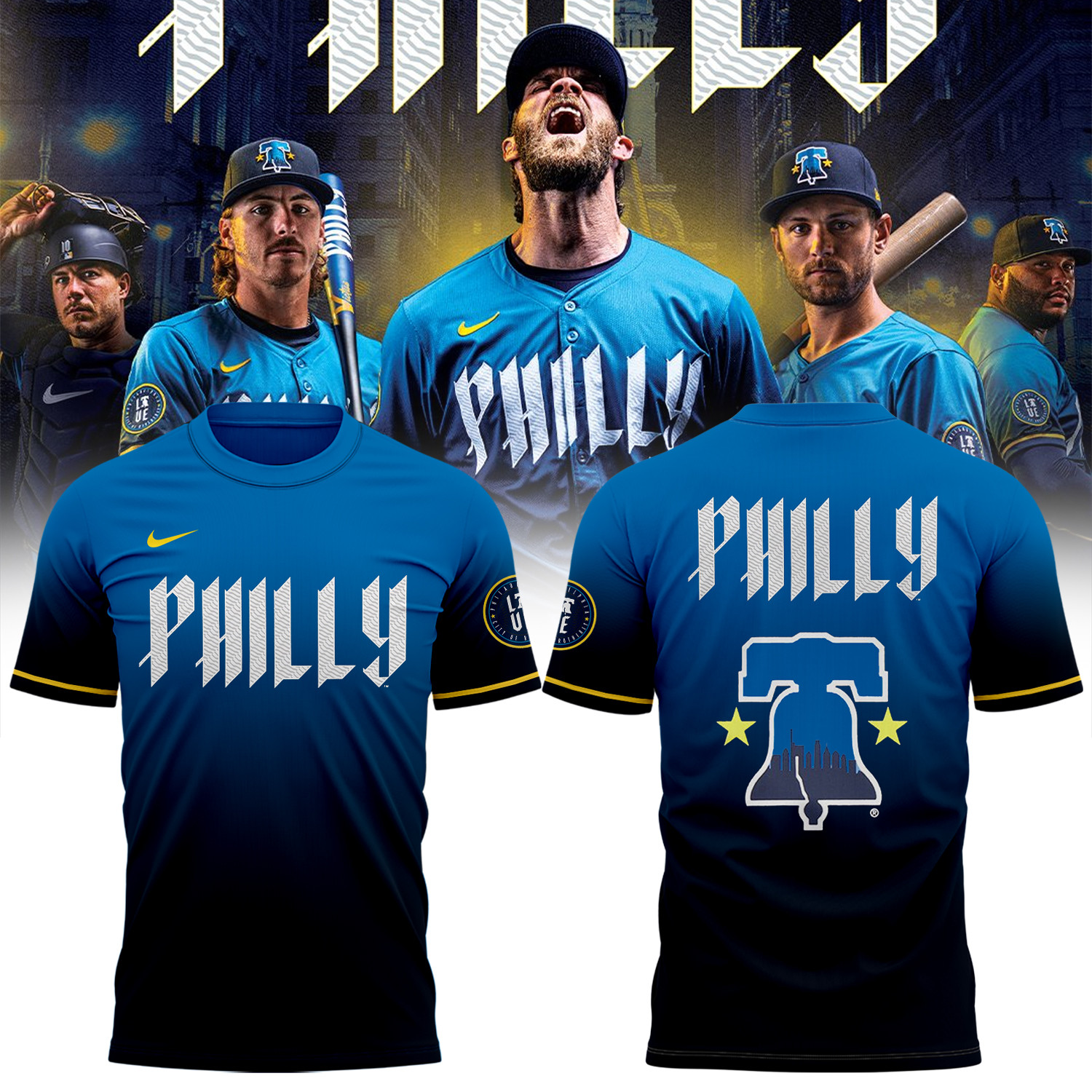 Phillies MLB Nike City Connect Limited T-Shirt Gift Ideas For Baseball Fans