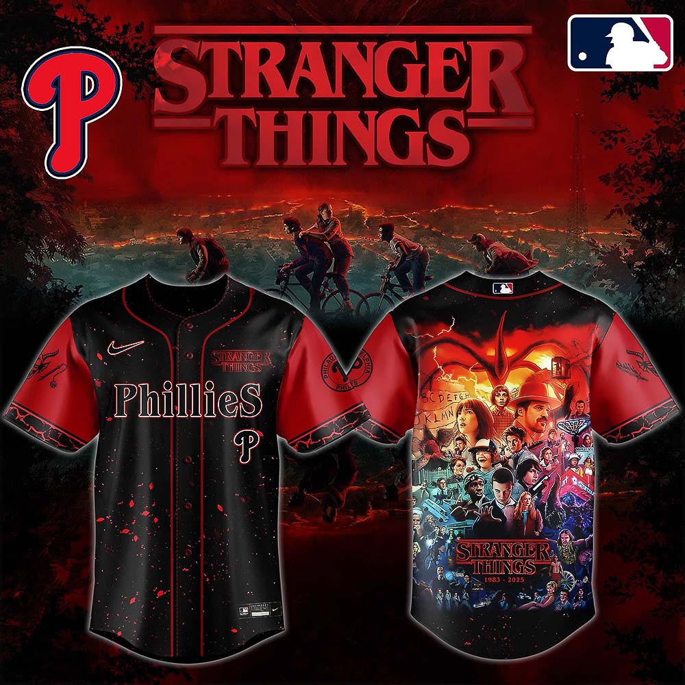 Phillies x Stranger Things Jersey 2025 Best Gifts For Baseball Fans