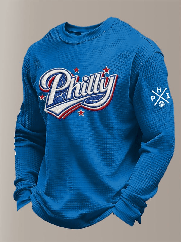 Philly Basketball Waffle Long Sleeve T-Shirt Game Day Clothes Gifts For Basketball Lovers Philly Basketball Waffle Long Sleeve T-Shirt Game Day Clothes Gifts For Basketball Lovers