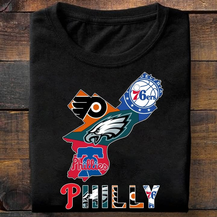 Philly City Sport Teams Logo T-Shirt Gifts For Philadelphia Sport Teams Lovers Fans