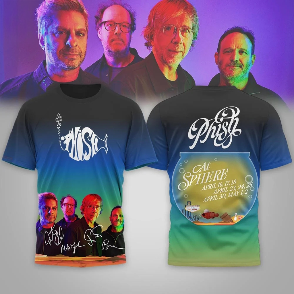 Phish Sphere Las Vegas 2026 Shirt April May Residency Concert Merch Gifts For Music Lovers