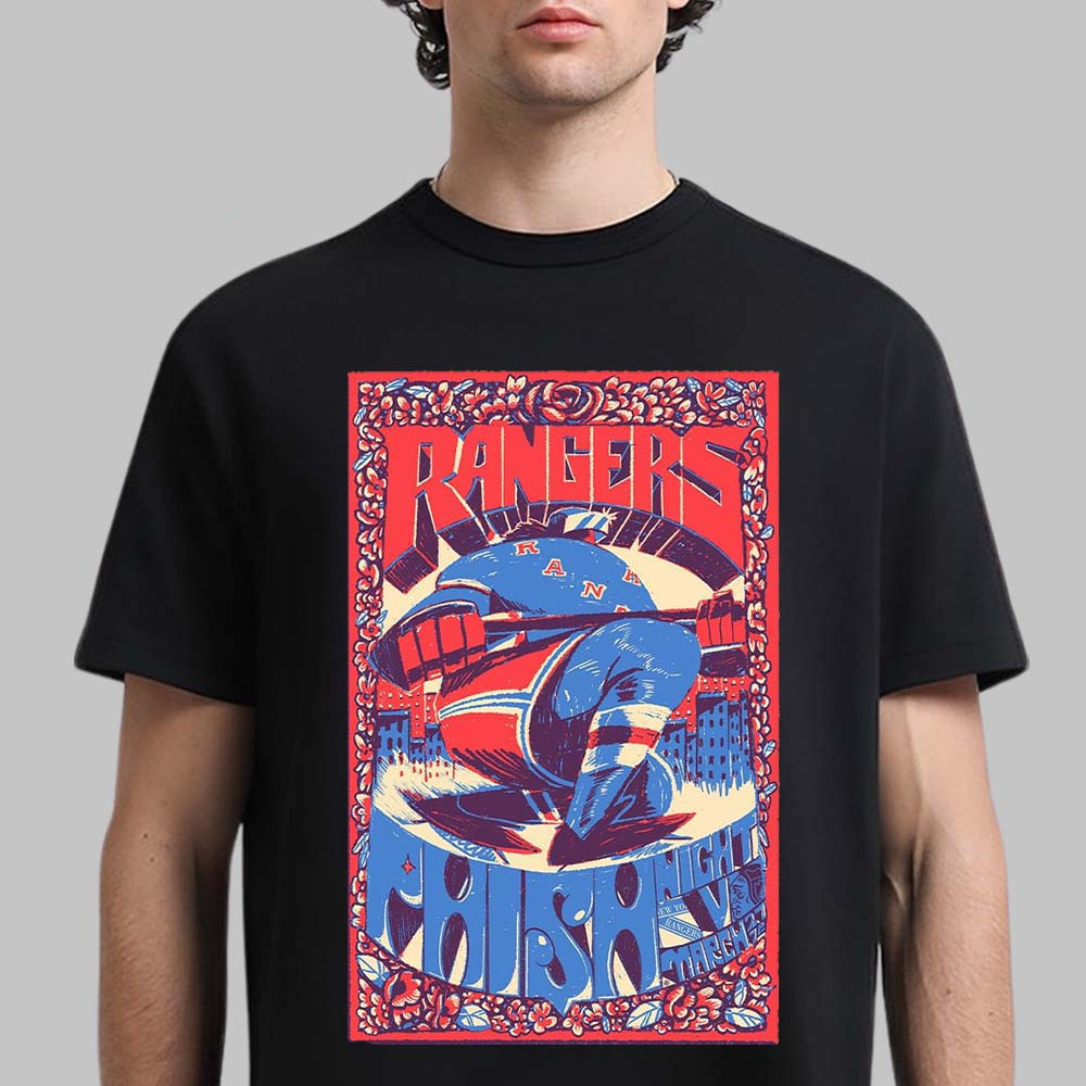 Phish X New York Rangers Vs Chicago Blackhawks Match Show T-Shirt Hockey Clothes Fan Gear