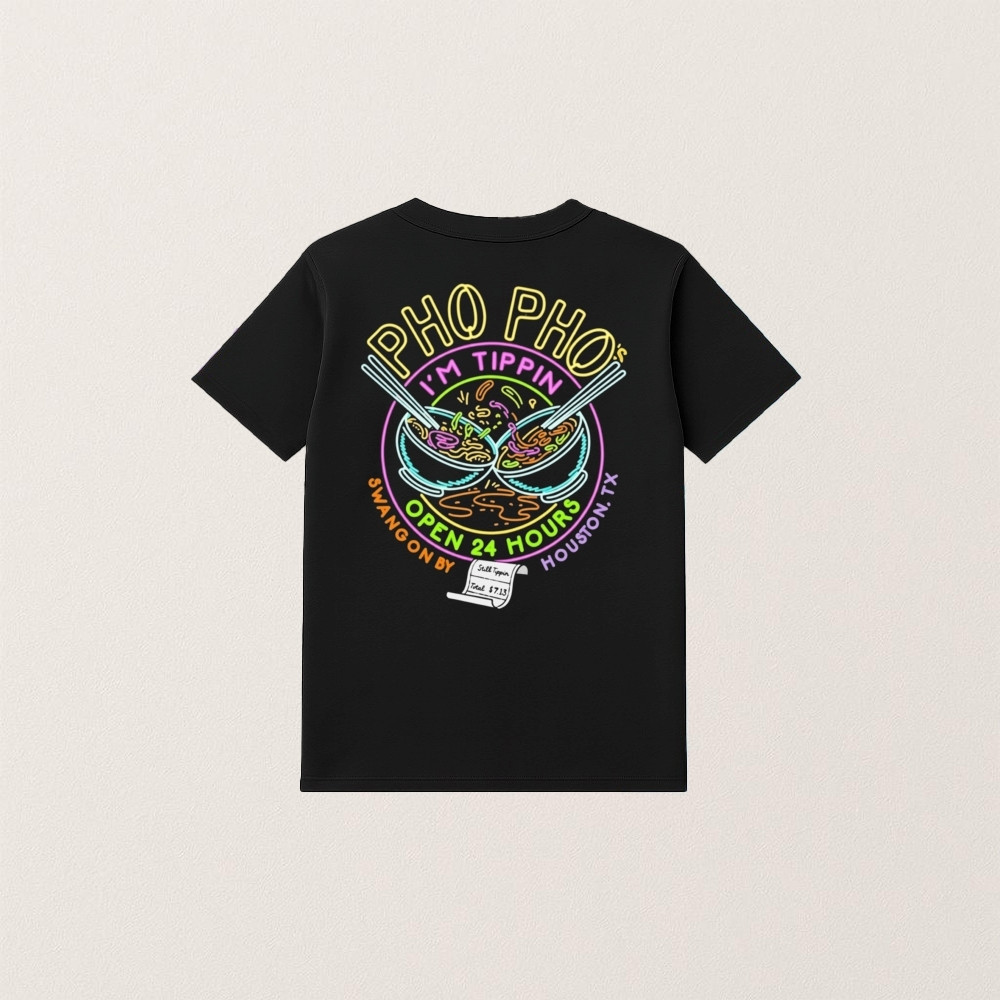 Pho Pho Im Tippin Open 24 Hours Logo T-Shirt Pho Pho Houston TX Logo Tee Gift For Friends