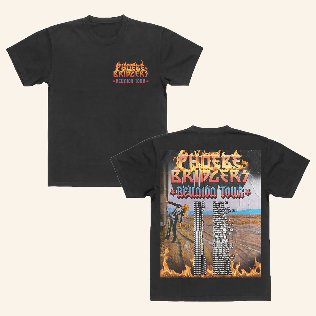 Phoebe Bridgers Merch Reunion Tour 2022 Black T-Shirt Phoebe Bridgers Shirt Gifts For Fans Phoebe Bridgers Merch Reunion Tour 2022 Black T-Shirt Phoebe Bridgers Shirt Gifts For Fans