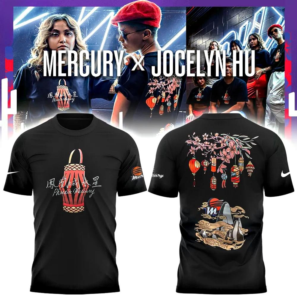 Phoenix Mercury x Jocelyn Hu 2025 AAPI Heritage Night T-Shirt Cool Gifts For Basketball Fans