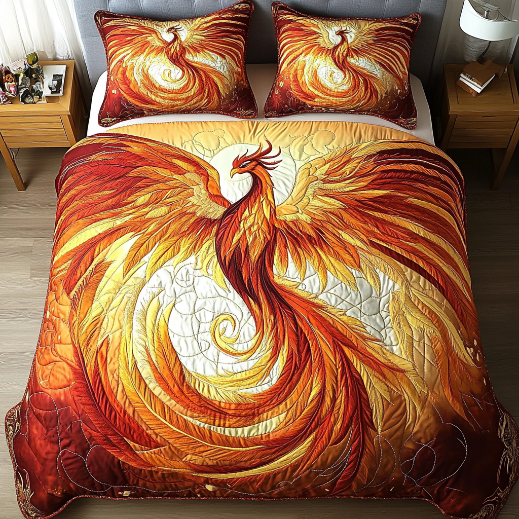 Phoenix Rising Quilted Bedding Set Bedroom Decor Ideas Phoenix Present