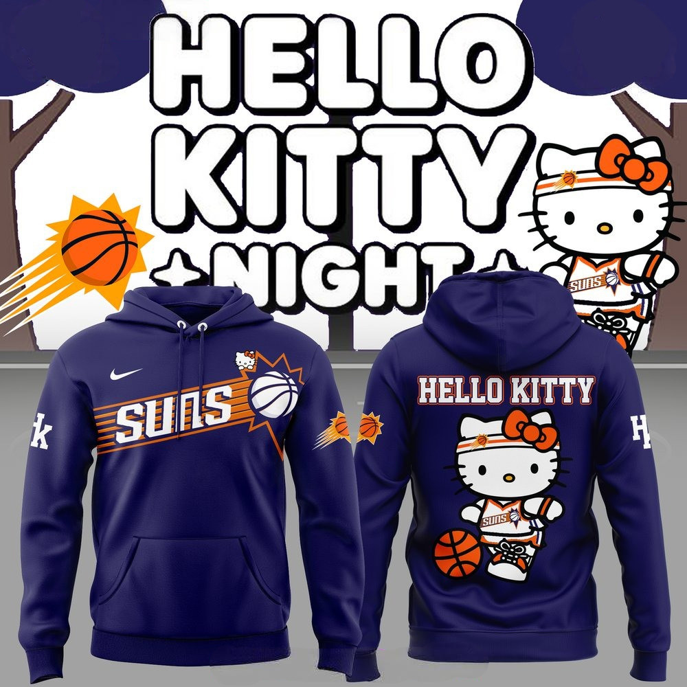 Phoenix Suns Hello Kitty Night Special Purple Hoodie Great Gifts For Basketball Fans
