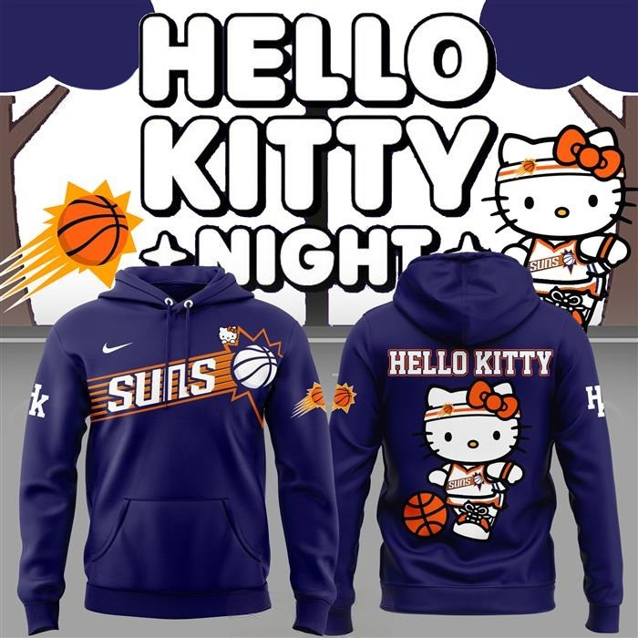 Phoenix Suns x Hello Kitty Hoodie Best Gifts For Basketball Lovers