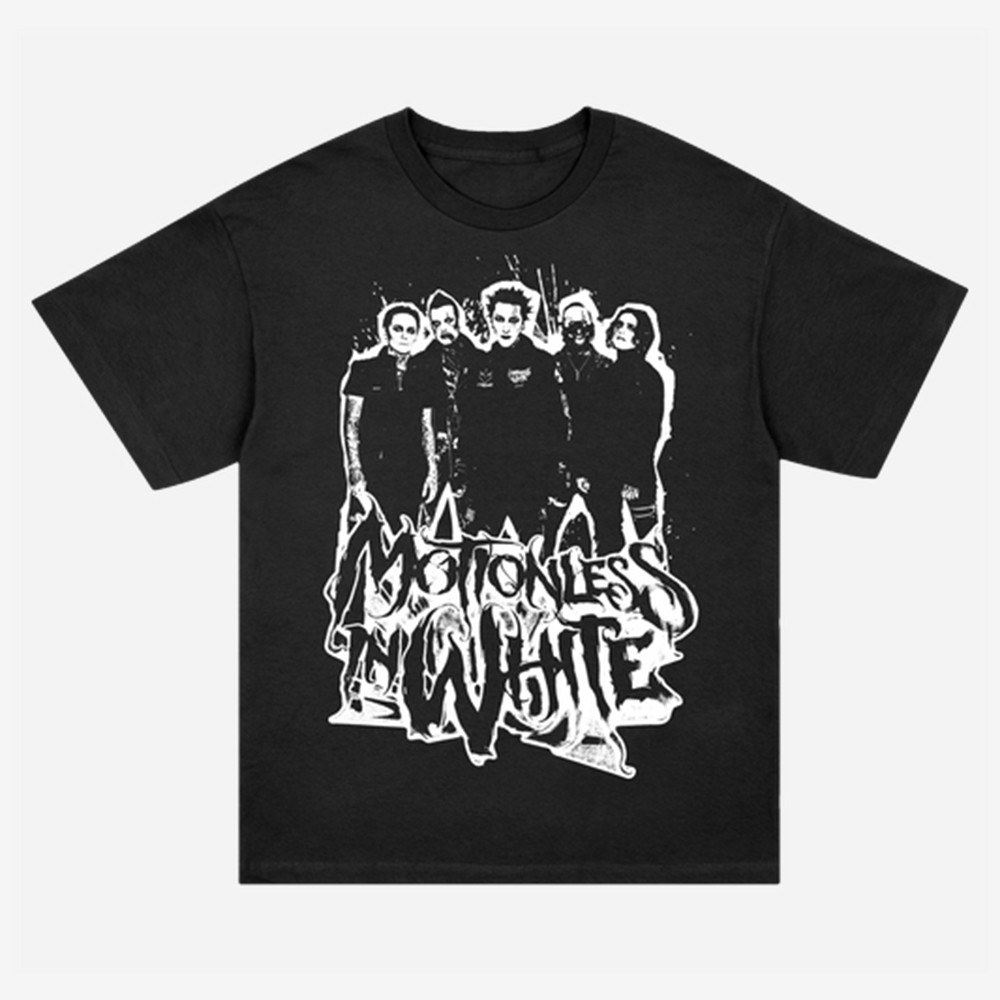 Photo Splatter Motionless In White T-Shirt Metalcore Band Clothes Motionless In White Merch