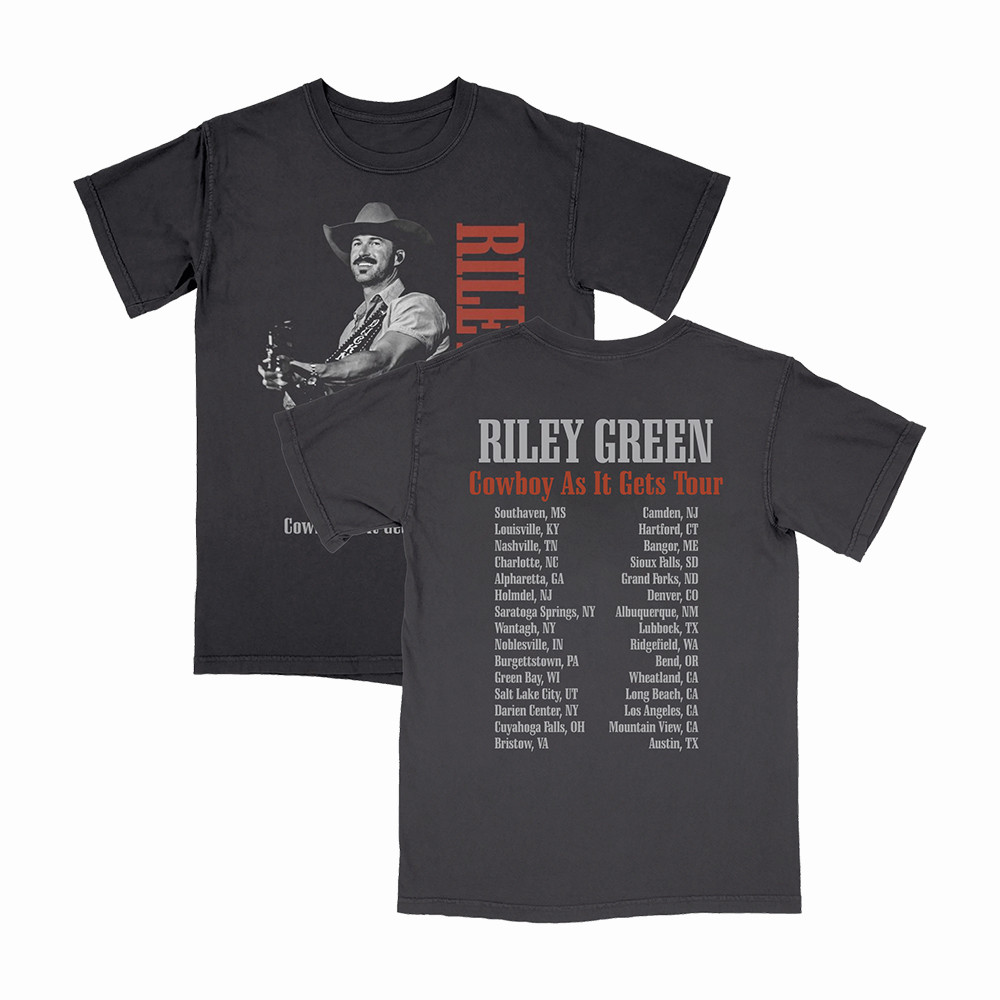 Photo Tour Riley Green T-Shirt Cowboy As It Gets Shirt Riley Green Lover Gift For Huge Fans
