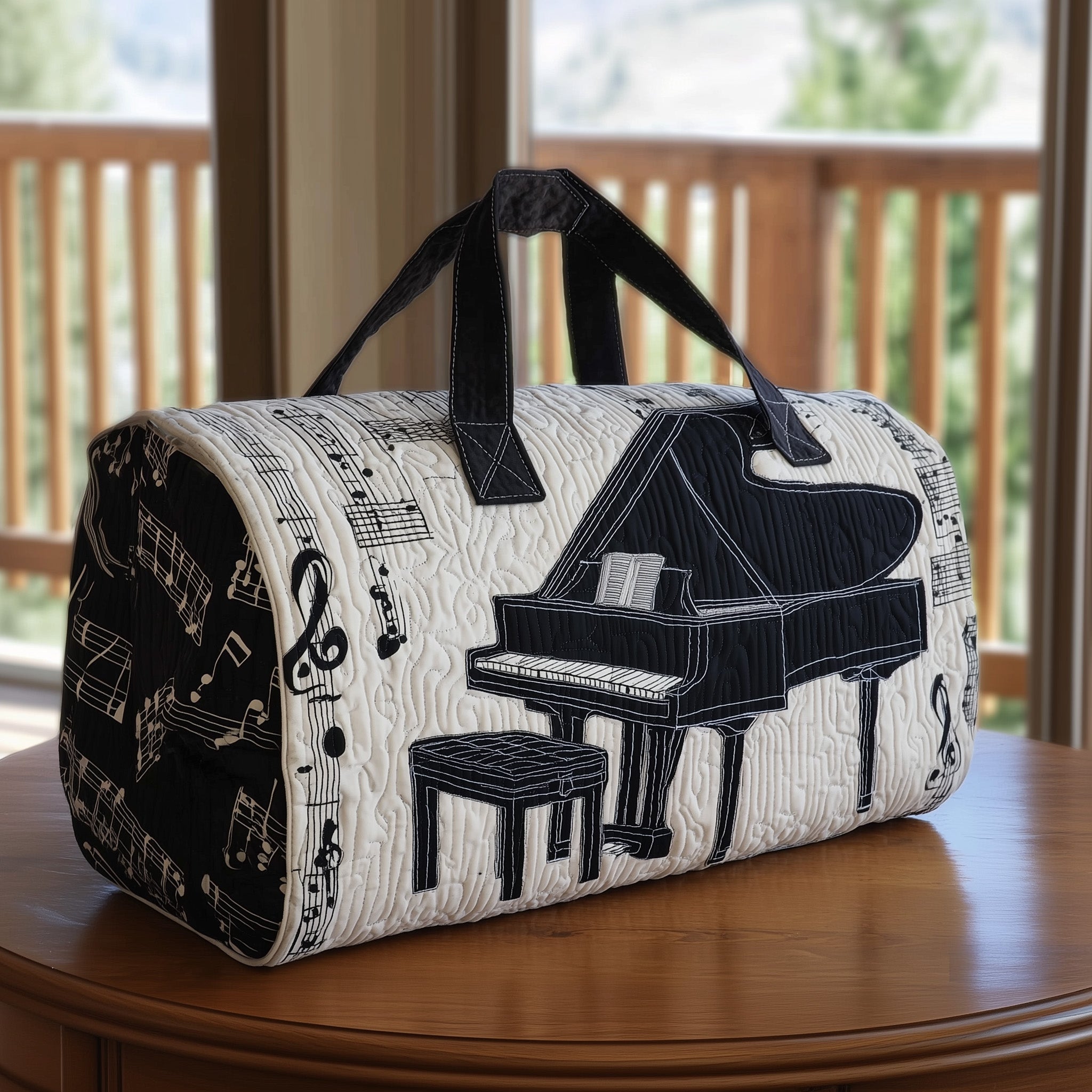 Piano Quilted Duffle Bag Easy To Clean Surface