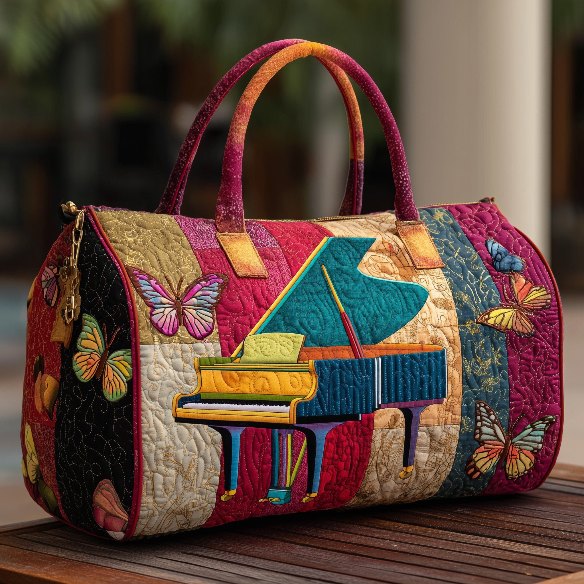 Piano Quilted Duffle Bag Practical And Versatile