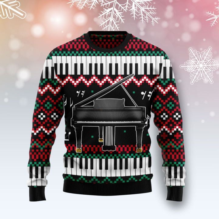 Piano Ugly Christmas Sweater Best Xmas Holiday Jumper Cool Gifts For Pianist