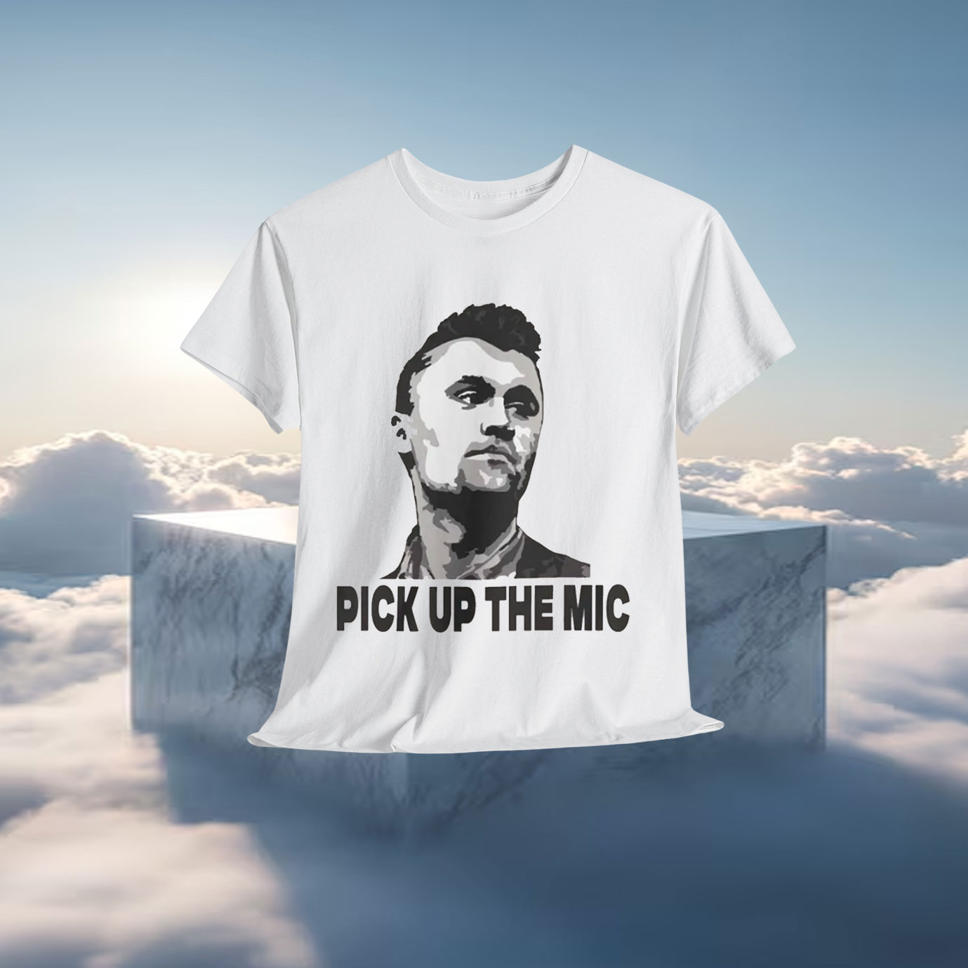 Pick Up the Mic Shirt Charlie Kirk