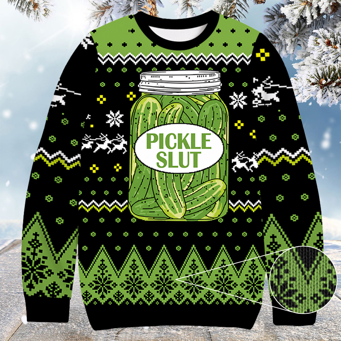 Pickle Christmas Ugly Sweater Cute Xmas Clothing Awesome Christmas Gifts 2025