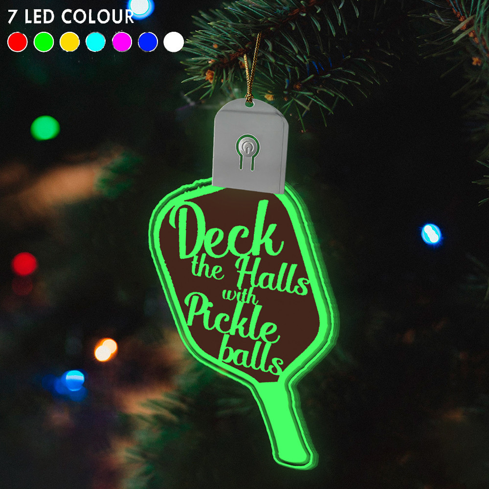 Pickleball Led Christmas Ornaments Xmas Tree Ornaments Gifts For Pickleball Players