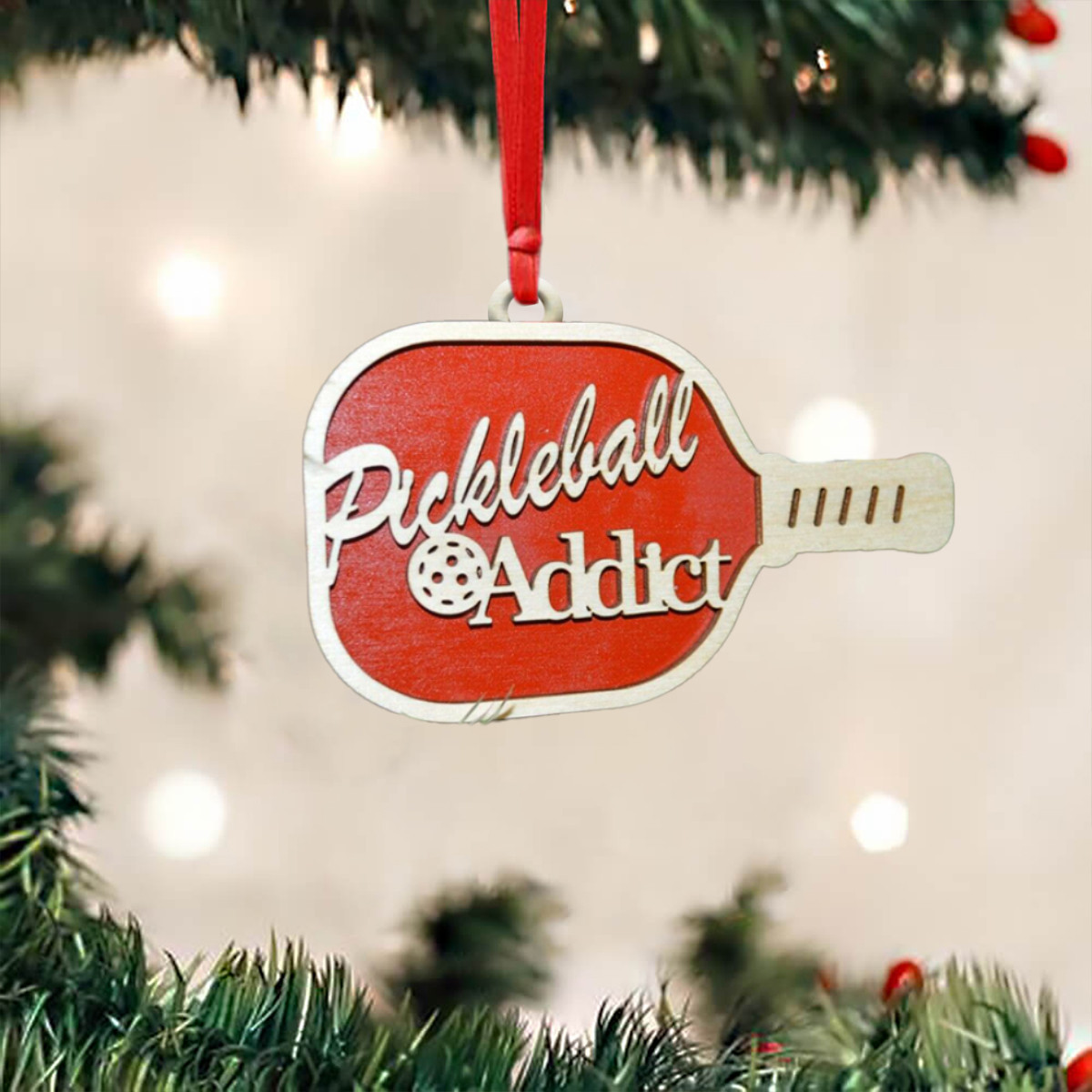 Pickleball Ornament Pickleball Addict Paddle Christmas Tree Ornaments Decoration Gift Ideas
