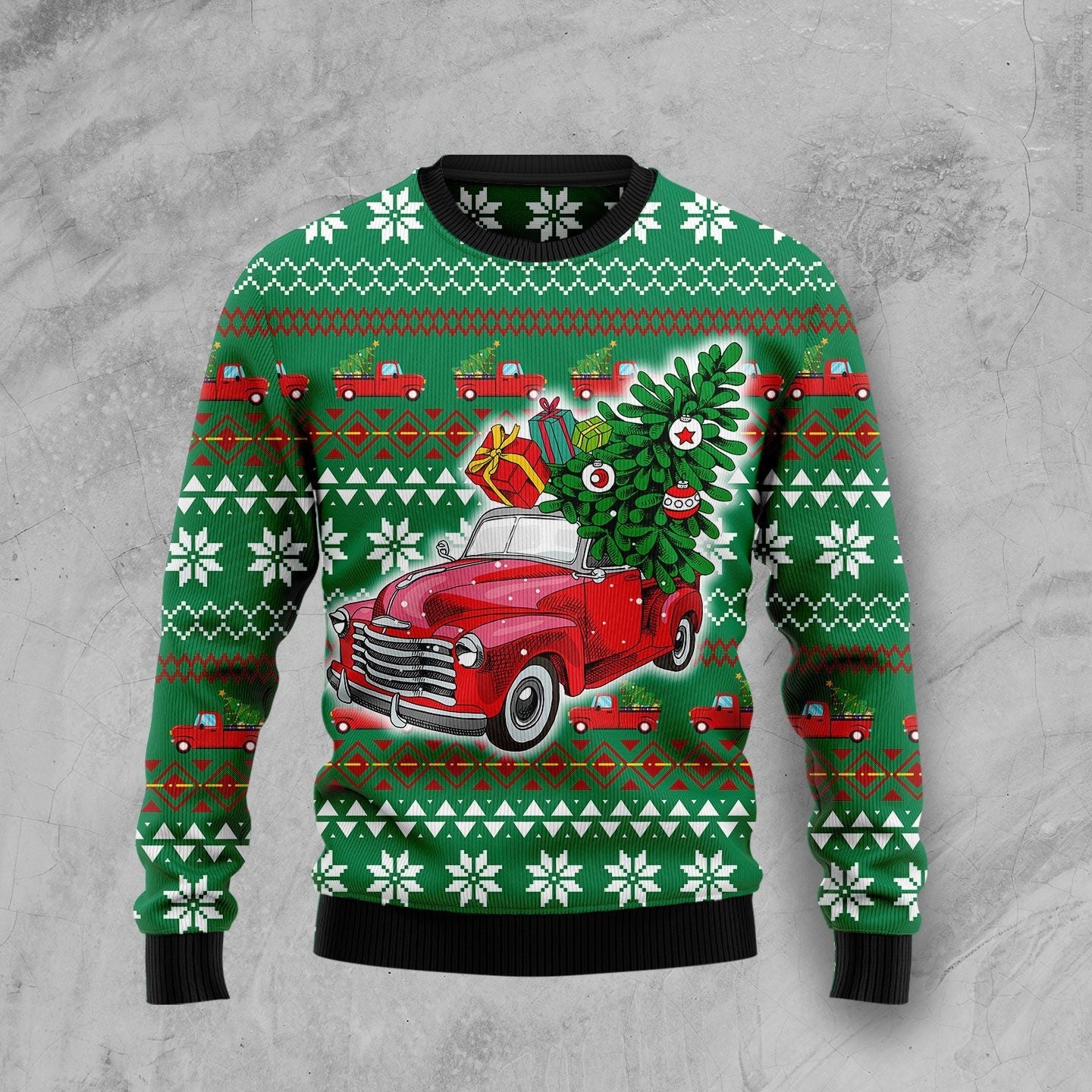 Pickup Truck Ugly Christmas Sweater Funny Xmas Jumper Best Gifts For Truck Driver